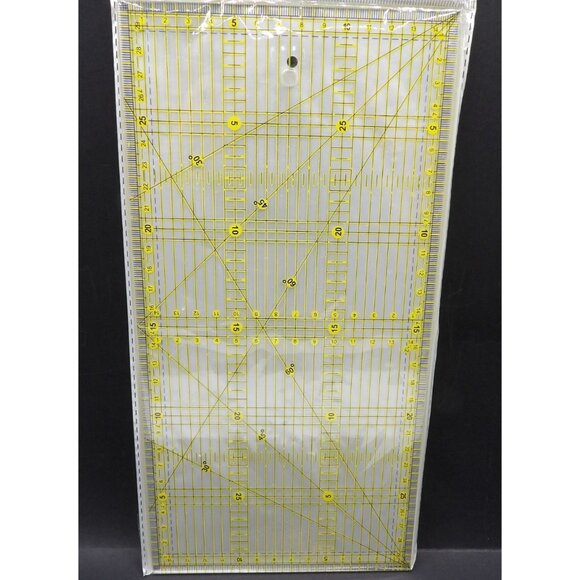 Quilting Ruler 15 x 30 MM Marked in MM w 30° 45° & 60° Angles NOS - Picture 1 of 1